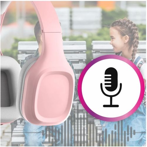 MANTA slušalice + mikrofon, za djecu i mlade, BT, naglavne, roze HDP802PK slika 7