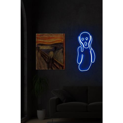 Wallity Ukrasna plastična LED rasvjeta, Scream - Blue slika 10