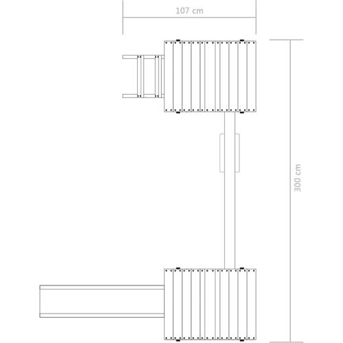 Kućica za igru ljestve, tobogan i ljuljačka 300x197x218 cm drvo slika 5
