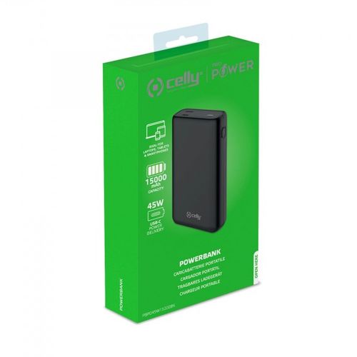 CELLY Powerbank od 45W u CRNOJ boji slika 4