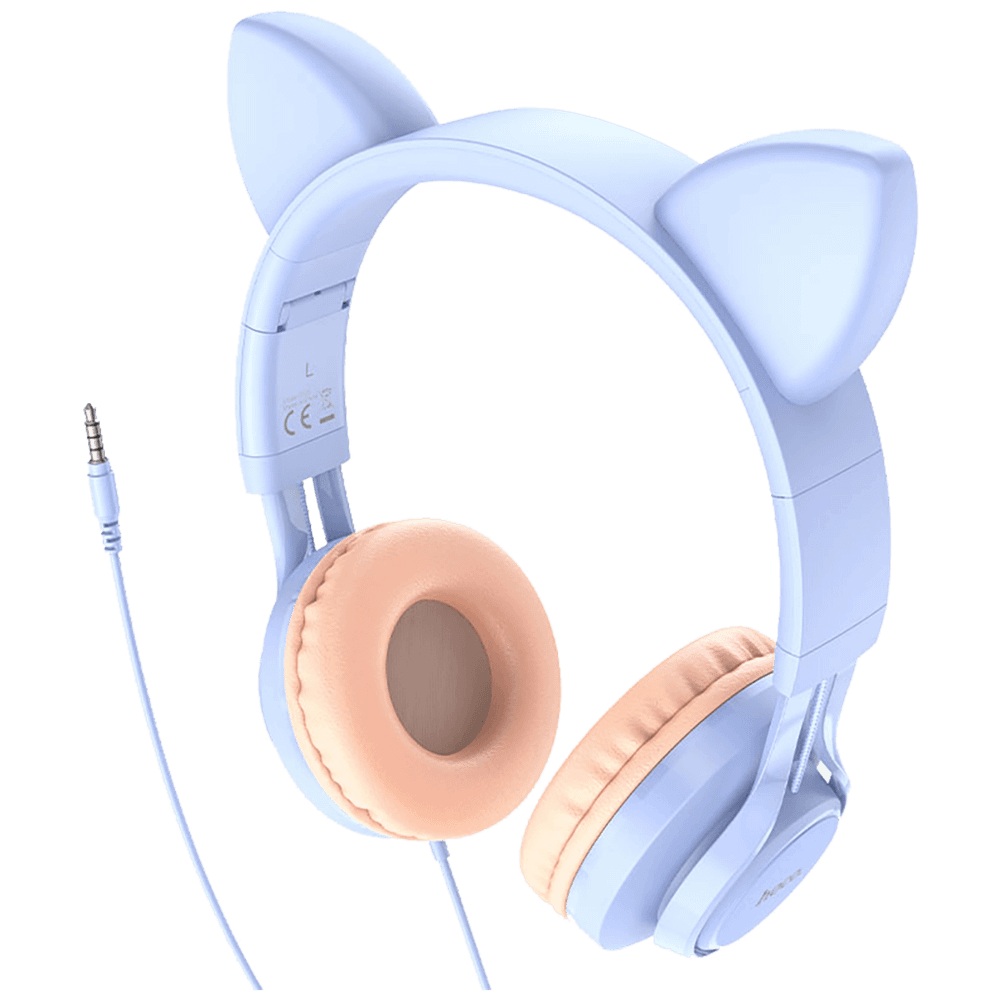 hoco. Slušalice sa mikrofonom, mačje uši, plava - W36 Cat ear, Dream Blue slika 4