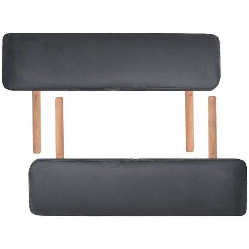 Sklopivi trodijelni masažni stol debljine 10 cm crni slika 51