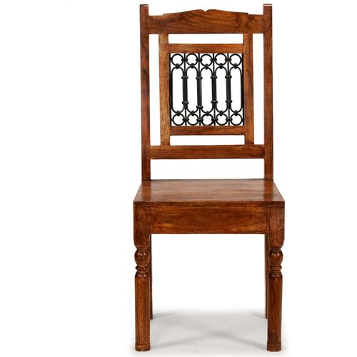 Blagovaonske stolice od masivnog drva s obradom od šišama 4 kom klasične slika 51