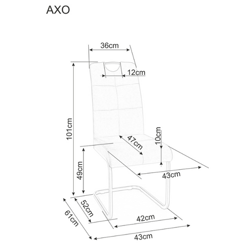 Stolica Axo - Baršun slika 2