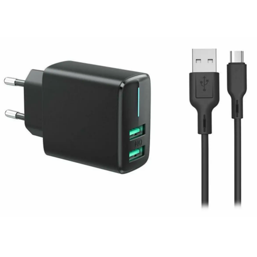 PUNJAC ZA MOBILNI 2xUSB 2,4A SA KABLOM USB-C slika 1