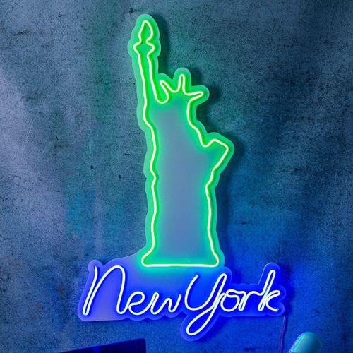 Wallity Ukrasna plastična LED rasvjeta, New York - Green slika 8