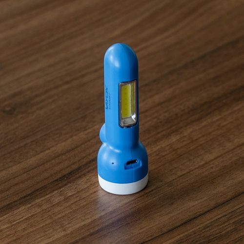 Svjetiljka s baterijom na punjenje 2u1 plava slika 3