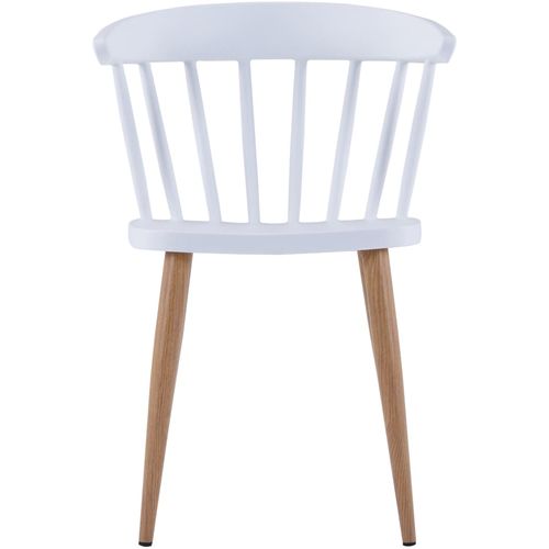 Blagovaonske stolice 2 kom bijele plastične slika 27