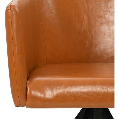 Blagovaonske stolice od umjetne kože okretne 6 kom smeđe slika 26
