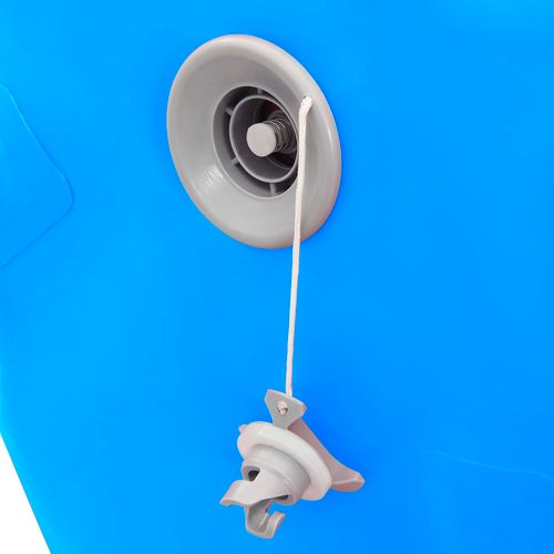 Gimnastički valjak na napuhavanje s crpkom 120x75 cm PVC plavi slika 26