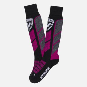 ROSSIGNOL Ženske čarape za skijanje Termotech Black/Pink