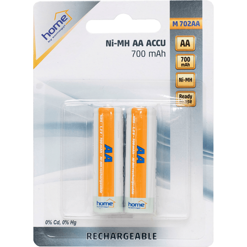 home Baterija punjiva AA, 700mAh, NiMh, blister 2 kom - M 702AA slika 1