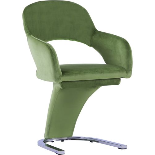 Blagovaonske stolice 4 kom zelene baršunaste slika 17