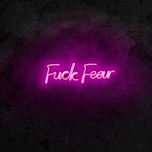 Wallity Ukrasna plastična LED rasvjeta, Fuck Fear - Pink slika 1
