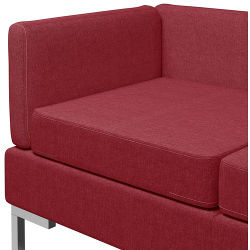 6-dijelni set sofa od tkanine crvena boja vina slika 22