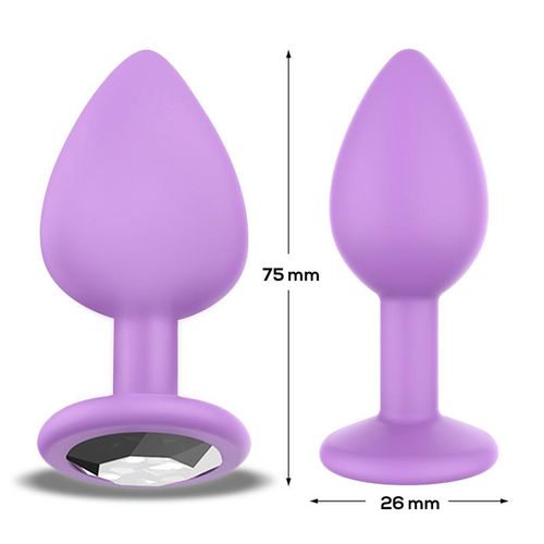 Afterdark Sparkly Butt Plug Lilac S slika 3