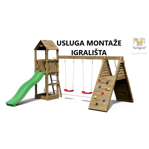 Usluga montaže za drveno dječje igralište FLEPPI slika 1