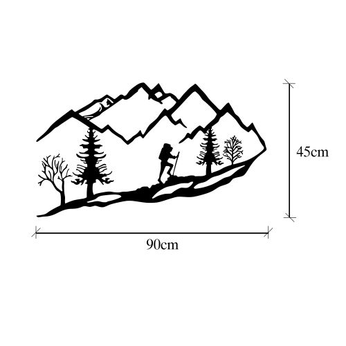 Wallity Metalna zidna dekoracija, Mountain Climbing slika 6