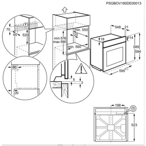 Electrolux ugradbena pećnica EOD3H50TX  slika 8