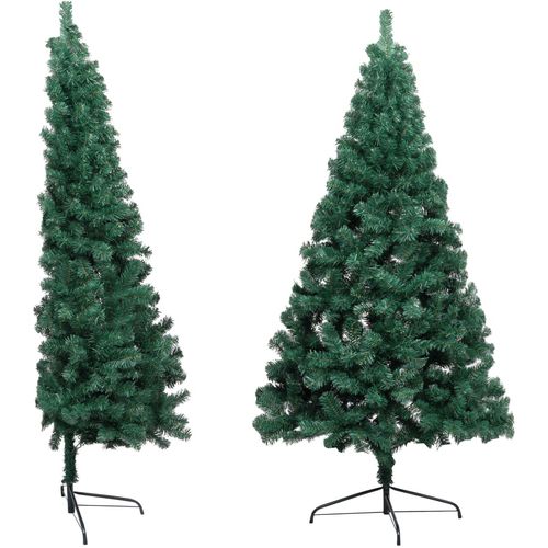 Umjetna polovica božićnog drvca LED s kuglicama zelena 240 cm slika 3