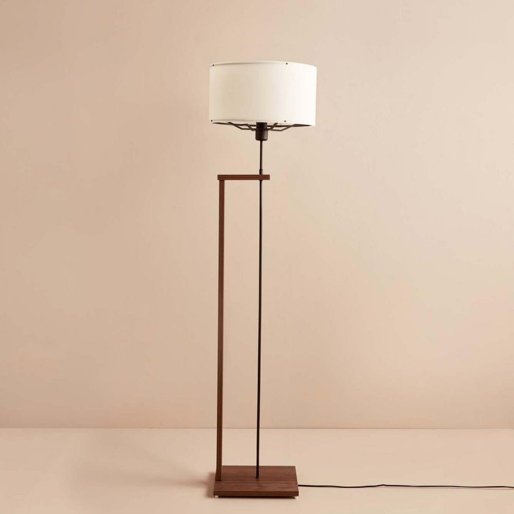 AYD-3474 Bijela Drvena Podna Lampa slika 1