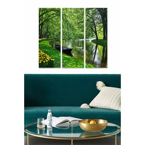 Dekorativna Slika od MDF-a u Više Boja (Set od 3 Komada)