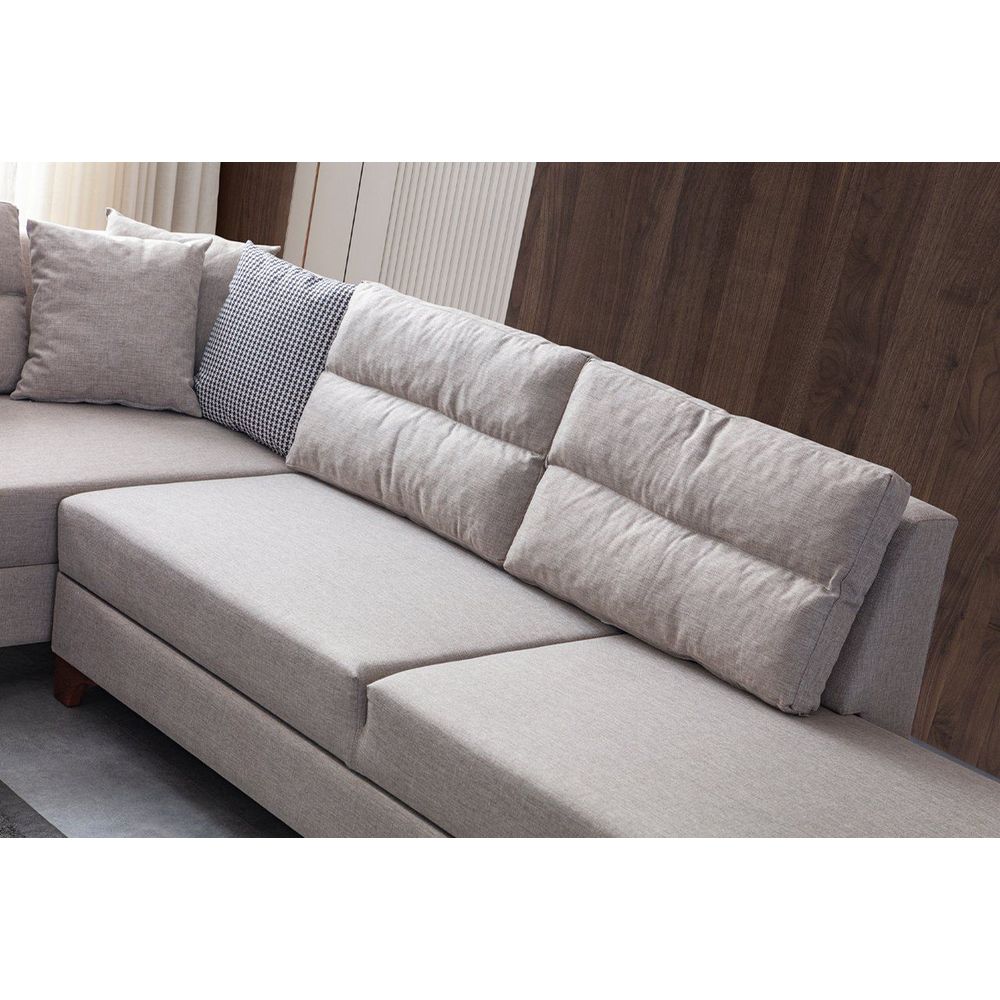 Ugaona Sofa Tloft Lijeva - boja: krem slika 4