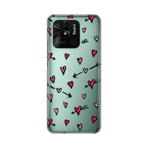 Torbica Silikonska Print Skin za Xiaomi Redmi 10C Heart Pattern slika 1