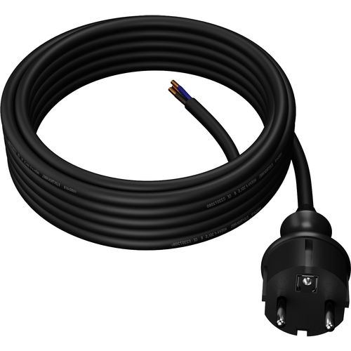 AWTools kabel s utikačem 2m 2x1,5 crni H05VV-F slika 1