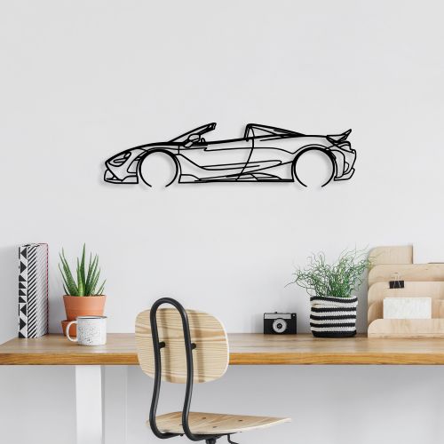 Wallity McLaren 720S Silueta Crni Dekorativni Metalni Zidni Ukras slika 2