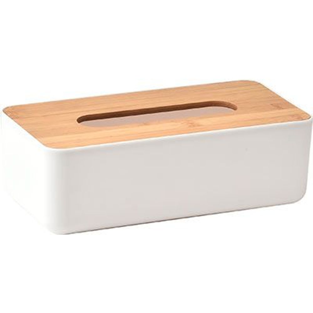 TENDANCE Kutija za maramice Bath 26,1x13,1x8,6cm Bijela slika 1