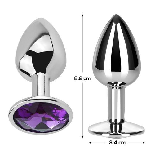 Afterdark Aluminium Amethyst Butt Plug S/M/L slika 6