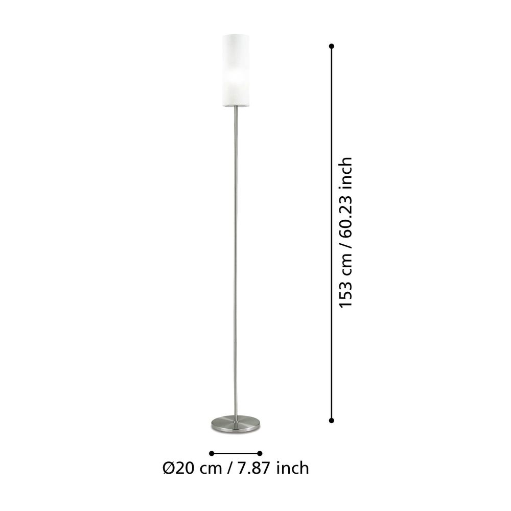 Eglo Tyoy 3 stojeća lampa/1 nikl-mat staklo opal-mat  slika 4