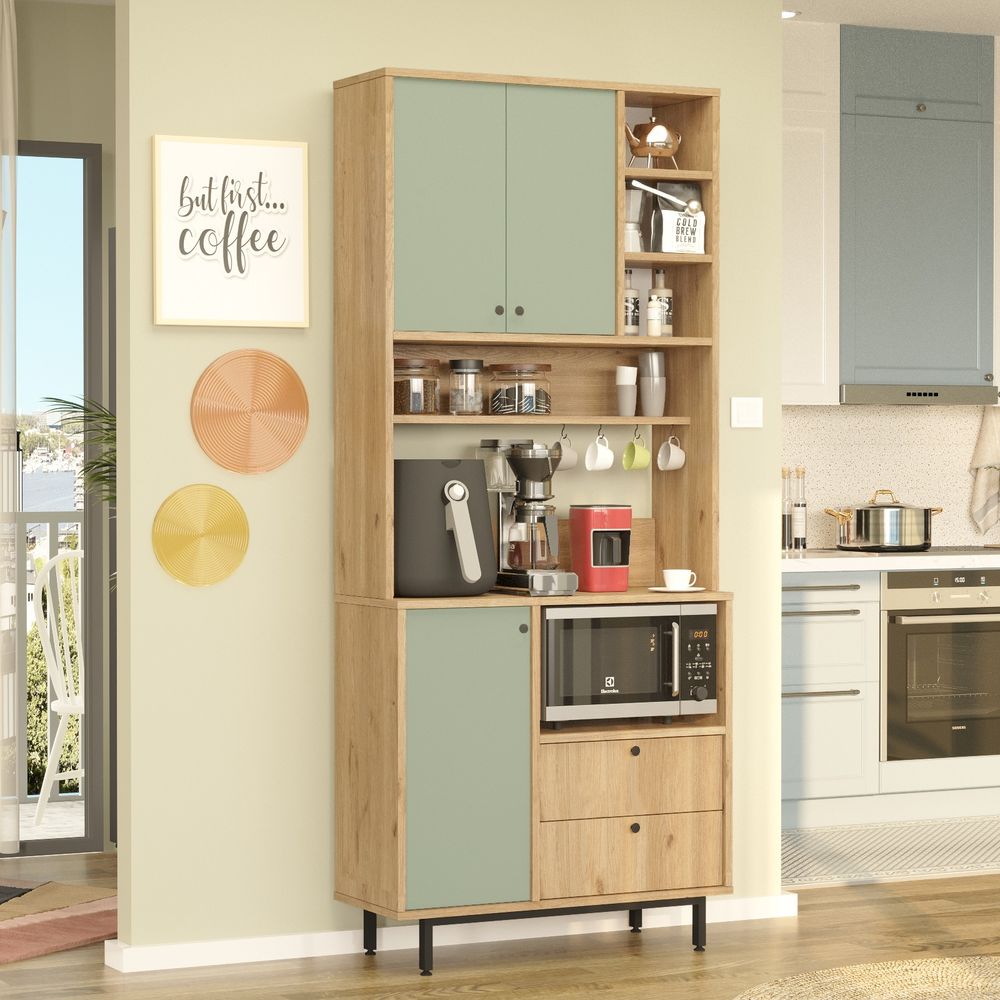 Višenamjenski ormar RE6-SY Oak Green slika 2