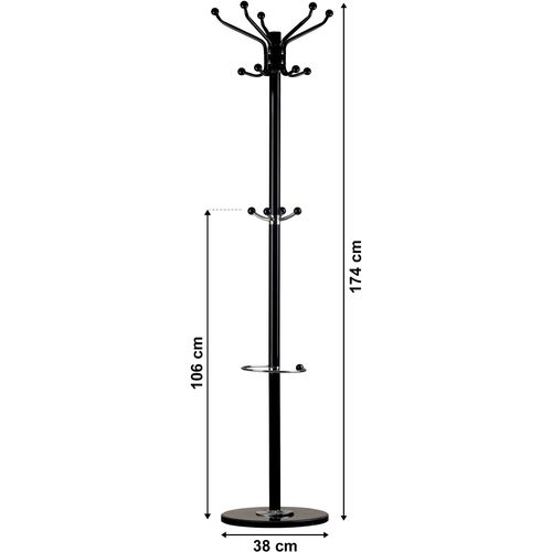 ModernHome vješalica za kapute GH-8014 crna slika 5