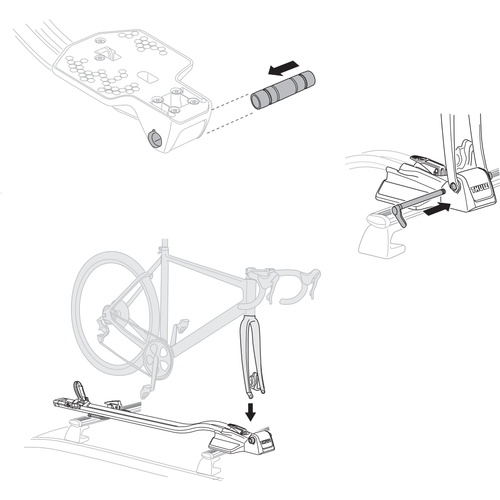 Thule FastRide &amp; TopRide Thru-Axle Adapter 568-1 za bicikle s thru osovinom 20x110 mm slika 2