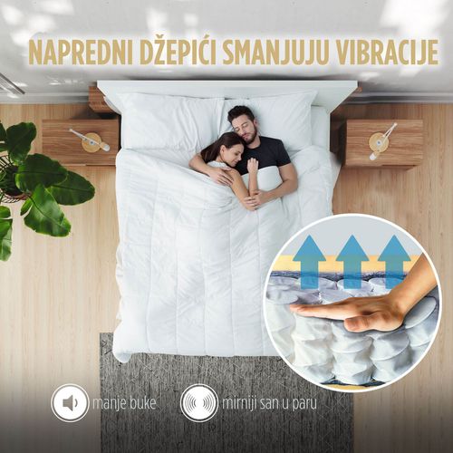 Dušek sa džepičastim oprugama Vitapur Comfort Spring Air 22 white 160x200 cm slika 6