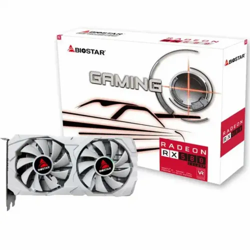 Biostar RX580 White Edition Graficka karta 8GB GDDR5 256 bit 2XDP/HDMI slika 1