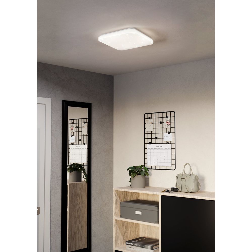 Eglo Frania-s Plafonjera sa LED Osvjetljenjem, 17,3W, 330x330mm, Bijela/Kristal slika 2