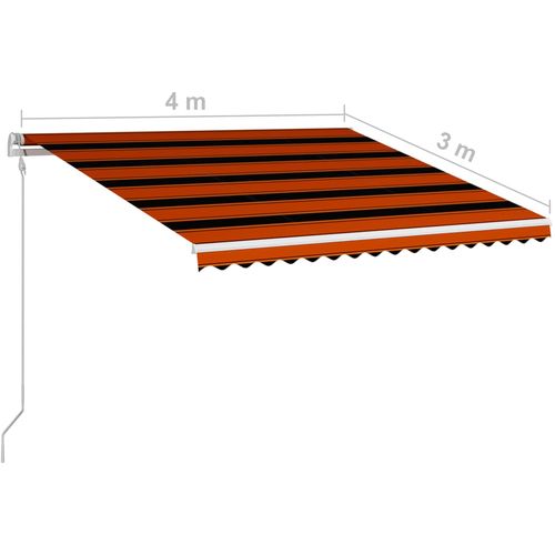 Tenda na automatsko uvlačenje 400 x 300 cm narančasto-smeđa slika 66