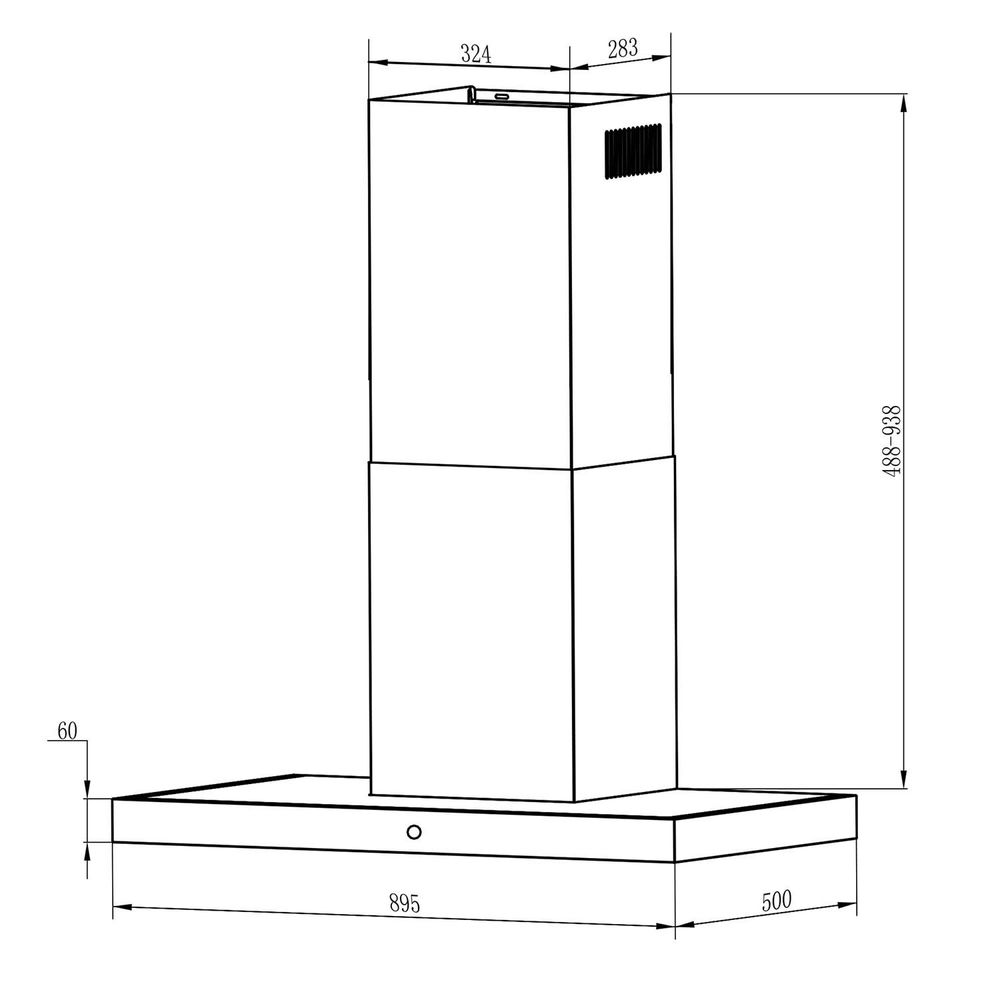 Berdsen BT-218 Crna kuhinjska napa 90 cm slika 7