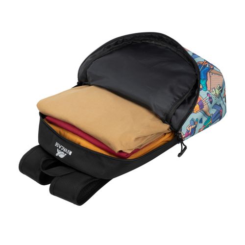 Ruksak RivaCase Agora 5420 black Urban Print backpack "Skaters", 12L slika 4