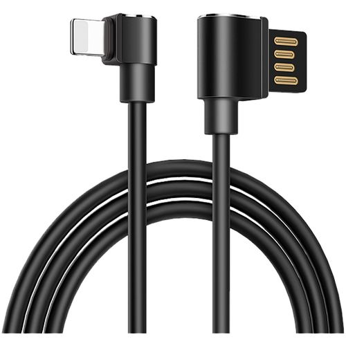 hoco. USB kabel za iPhone, Lightning, kutni 90°, 1.2 met., crna - U37 Long Roam, Lightning, BK slika 2