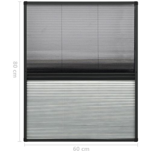 Nabrani zaslon protiv insekata za prozore aluminijski 60x80 cm slika 24