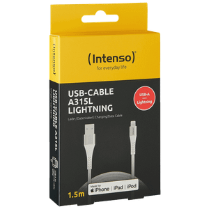 (Intenso) USB kabl za smartphone, USB - A to Lightning, 1.5 met. - USB-Cable A315L