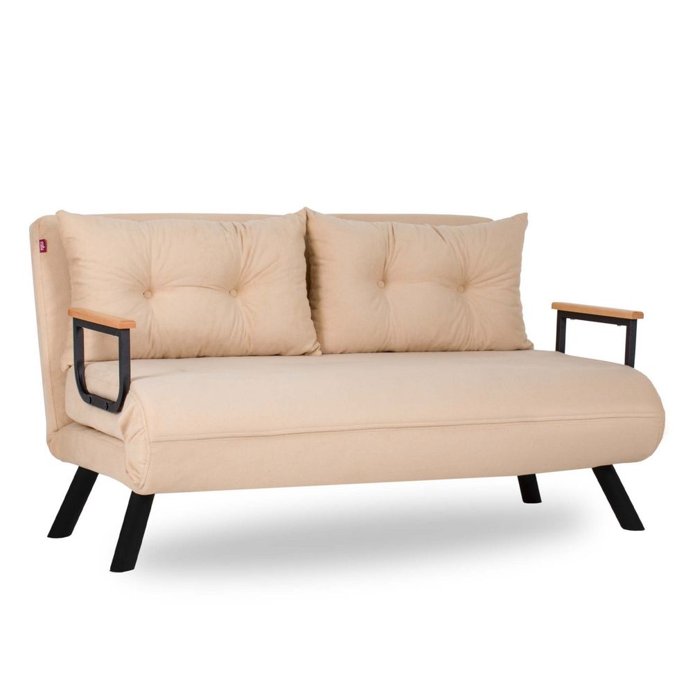 Sando 2-Seater - Krem Dvosjed koji se pretvara u krevet slika 2