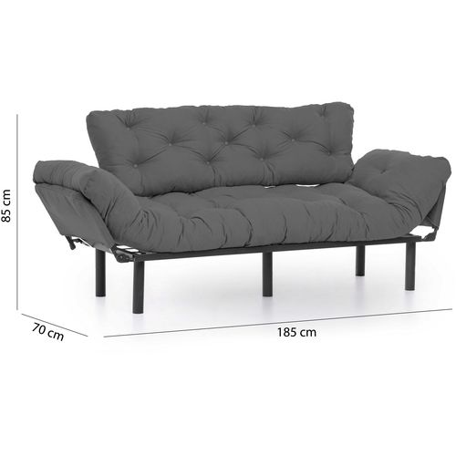 Atelier Del Sofa Trosjed na razvlačenje, Sivo, Nitta Triple - Grey slika 13