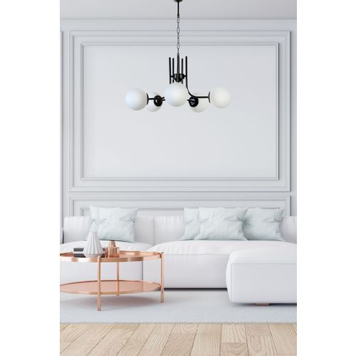 Nevada 5 Li Siyah Beyaz Camlı Avize Black
White Chandelier slika 2