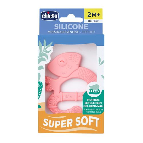 CHICCO grizalo silikon kameleon 2m+ pink 2811010 slika 3