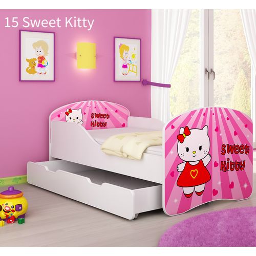 Dječji krevet ACMA s motivom + ladica 180x80 cm 15-sweet-kitty slika 1
